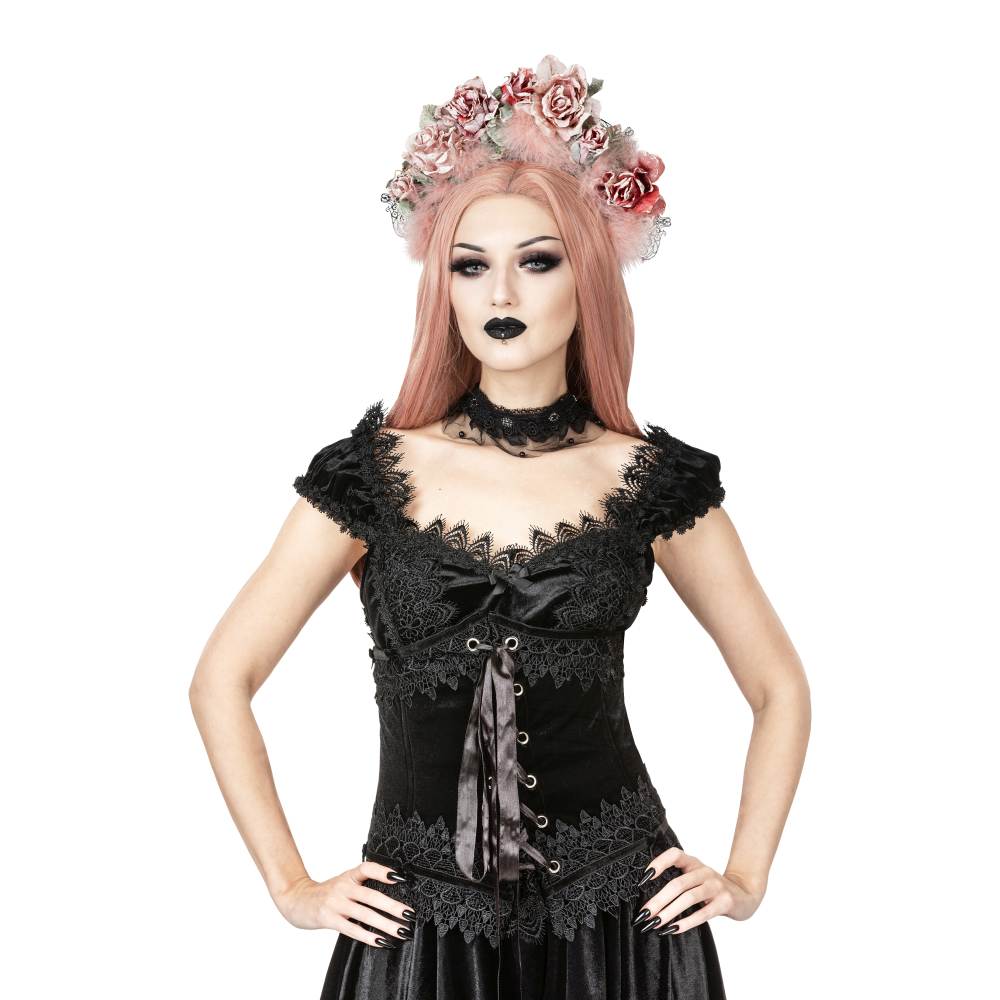 Sinister - K082 Underbust korset - Zwart